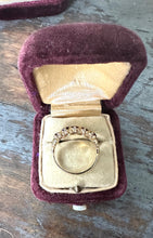 Load image into Gallery viewer, Almandine Garnet Five Stone Ring English 9k