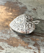 Load image into Gallery viewer, Victorian Style Repousse Heart Locket Wedding Box Pendant
