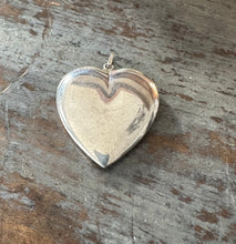 Load image into Gallery viewer, Vintage Sterling Silver Lg Puffy Heart Pendant