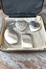 Load image into Gallery viewer, Art Deco Sterling Silver Oval Locket AN monogram