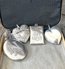 Load image into Gallery viewer, Sterling Silver Art Deco Locket Monogram FAP