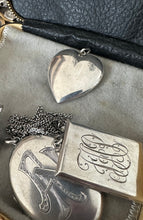 Load image into Gallery viewer, Vintage Sterling Silver Lg Puffy Heart Pendant
