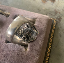 Load image into Gallery viewer, Sterling Silver Skull Ring with Goggles Vintage 80’s