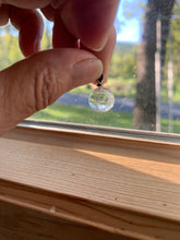 Load image into Gallery viewer, Art Deco Pools of Light Rock Crystal Etched Orb Charm