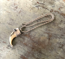 Load image into Gallery viewer, Vintage Tigers Claw Pendant Sterling Silver Chain