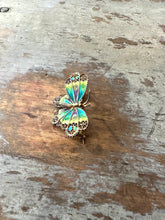 Load image into Gallery viewer, Vintage 800 Silver Enamel Butterfly Pin Brooch