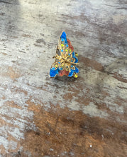 Load image into Gallery viewer, Vintage 800 Silver Enamel Butterfly Pin Brooch Blue