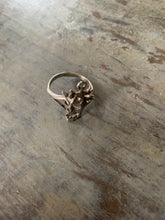 Load image into Gallery viewer, Sterling Silver Skull Ring G&S Spiked Skull
