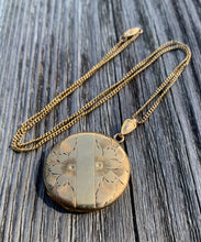 Load image into Gallery viewer, Edwardian Gold Filled Floral Locket Necklace