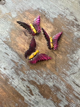 Load image into Gallery viewer, Vintage Mother Of Pearl Ocean Treasures Butterfly Pins Set 3