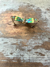 Load image into Gallery viewer, Vintage 800 Silver Enamel Butterfly Pin Brooch