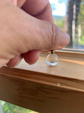 Load image into Gallery viewer, Art Deco Pools of Light Rock Crystal Etched Orb Charm