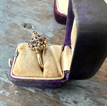 Load image into Gallery viewer, Antique 10k Gold Garnet Princess Ring
