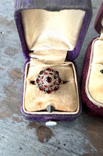 Load image into Gallery viewer, Antique 10k Gold Garnet Princess Ring
