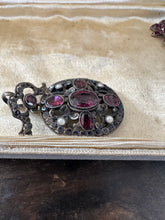 Load image into Gallery viewer, Rare Austro Hungarian Garnet Pearl Locket

