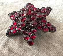Load image into Gallery viewer, Victorian Bohemian Garnet Victorian Star Pin Brooch
