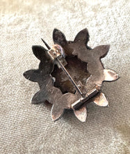 Load image into Gallery viewer, Victorian Bohemian Garnet Victorian Flower Pin Brooch
