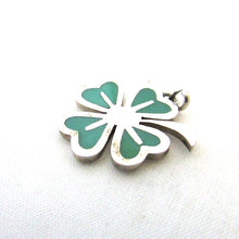 Load image into Gallery viewer, Enamel Silver Four Leaf Clover Shamrock Germany
