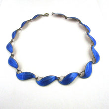 Load image into Gallery viewer, Finn Jensen Norway Cobalt Enamel Choker Necklace
