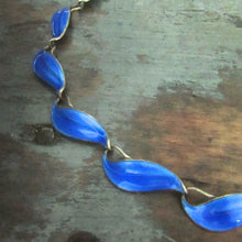 Load image into Gallery viewer, Finn Jensen Norway Cobalt Enamel Choker Necklace
