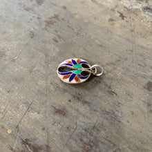 Load image into Gallery viewer, Sterling Silver Enamel Pierced Scarab Charm Germany
