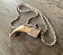 Load image into Gallery viewer, Vintage Tigers Claw Pendant Sterling Silver Chain
