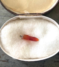 Load image into Gallery viewer, Rare Victorian Carnelian Agate Shoe Charm
