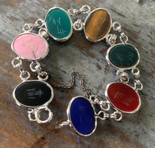 Load image into Gallery viewer, Vintage Sterling Silver Scarab Bracelet
