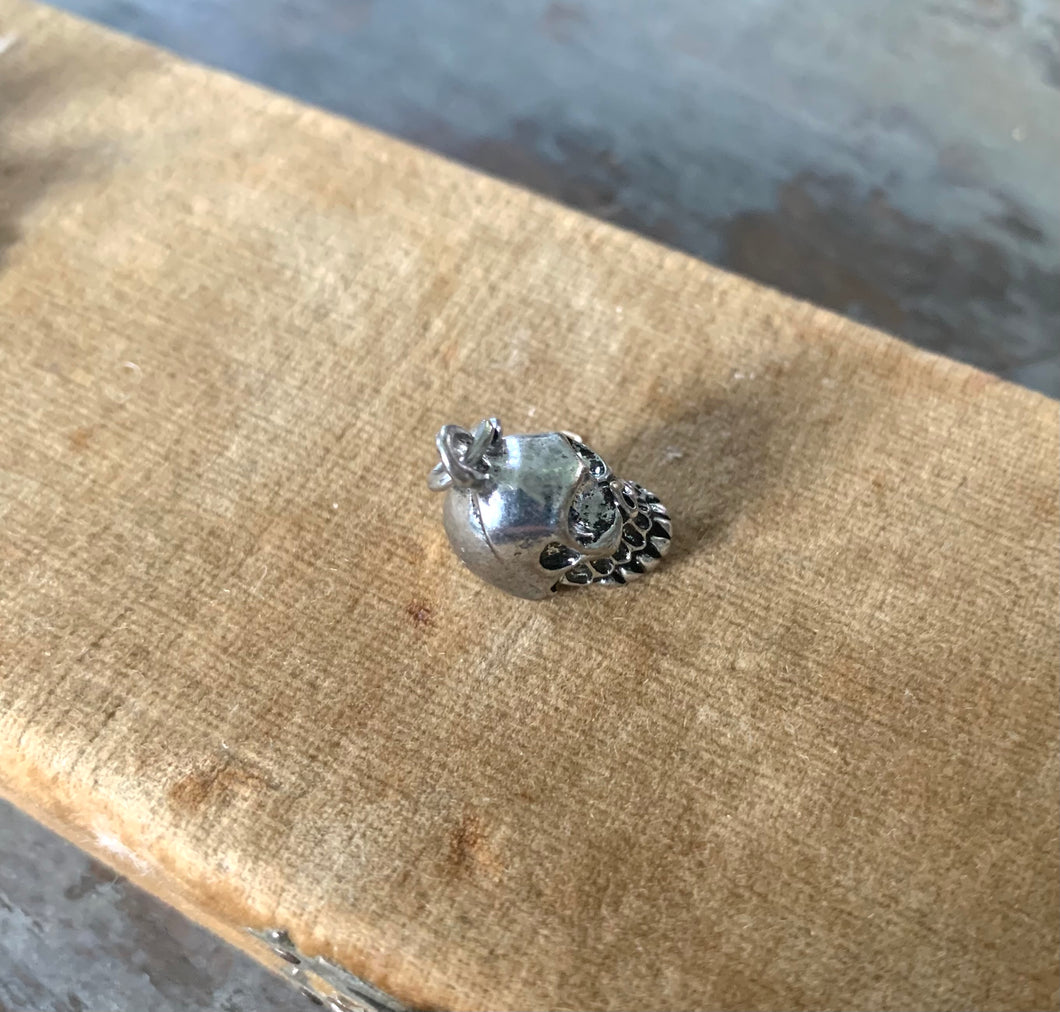 Silver Skull Charm Memento Mori