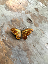 Load image into Gallery viewer, Hroar Prydz Enamel Sterling Silver Butterfly Pin Brooch
