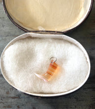 Load image into Gallery viewer, Rare Carnelian Agate Victorian Riding Boot Charm
