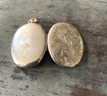 Load image into Gallery viewer, Sterling Silver English Oval Floral Locket Pendant
