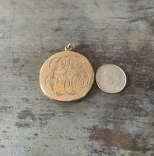 Load image into Gallery viewer, Edwardian Gold Filled CS Monogrammed Locket Pendant
