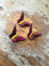 Load image into Gallery viewer, Vintage Mother Of Pearl Ocean Treasures Butterfly Pins Set 3
