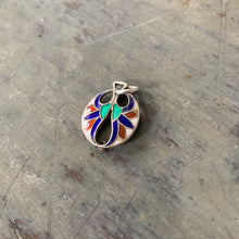 Load image into Gallery viewer, Sterling Silver Enamel Pierced Scarab Charm Germany
