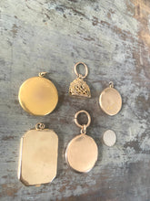 Load image into Gallery viewer, Edwardian Gold Filled CS Monogrammed Locket Pendant
